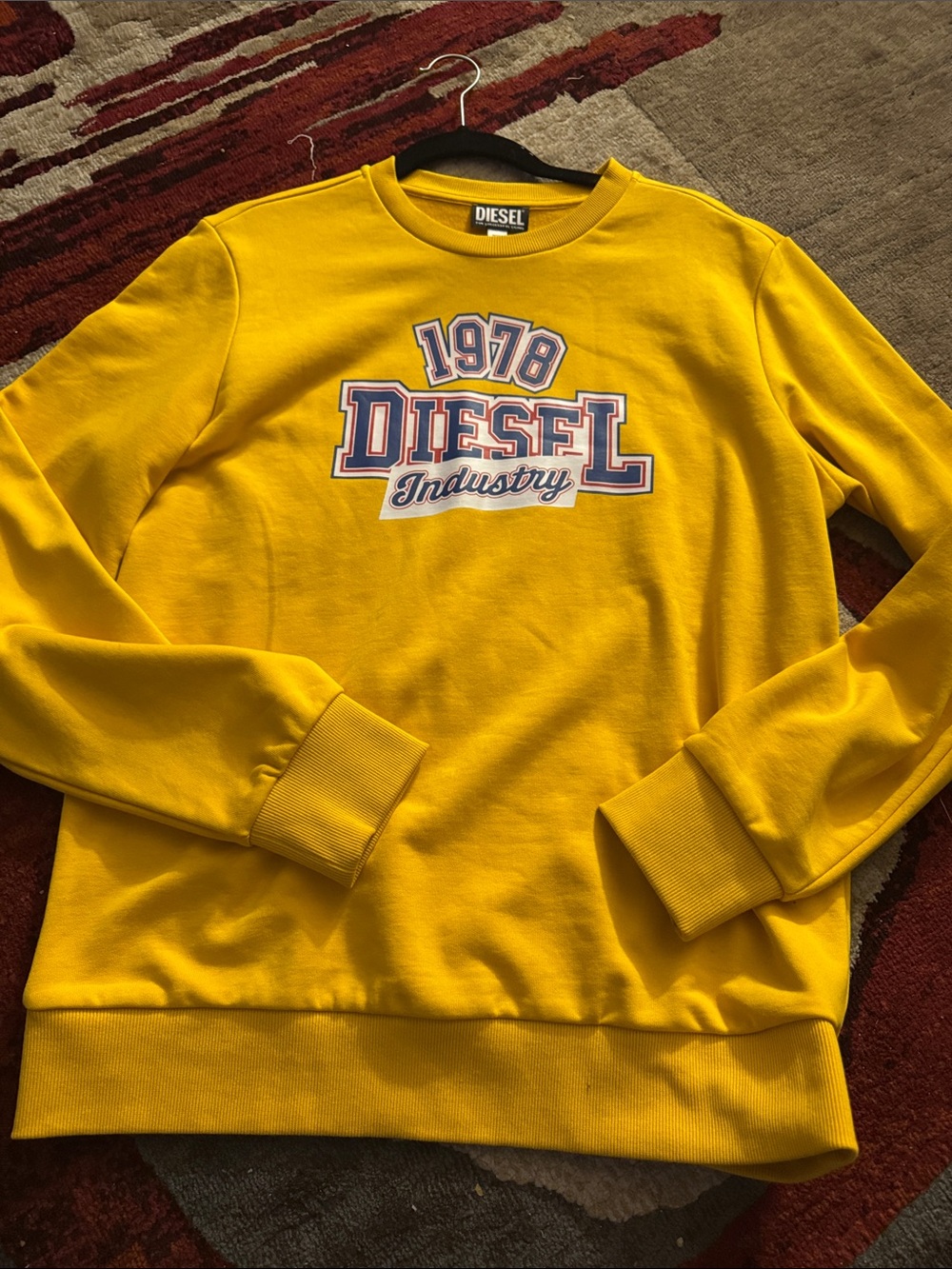 Diesel Bright Yellow Crewneck Sweatshirt with 1978 Logo